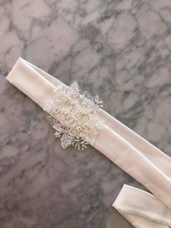 Cinto Lazo De Novia Bordado Accesorio Boda - OhMagnoliaKimonos