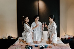 Pack 4 Batas Kimonos De Novia - Ajuar De Bodas - Batas Novia Ajuar De Boda Pack Para La Novia Y Damas De Honor VAINILLA en internet