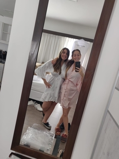 Kimono corto de seda con mangas tradicional Rosa bebe Para estar en casa - tienda online