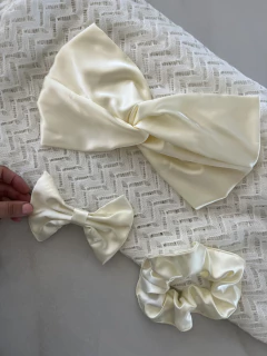 Pack de Vincha Diadema Moño en Hebilla y Scrunchie en internet