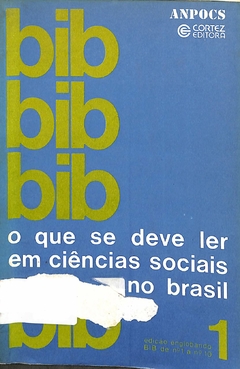 Livro O Que se deve ler em ciência sociais no Brasil de Eli Diniz Cerqueira