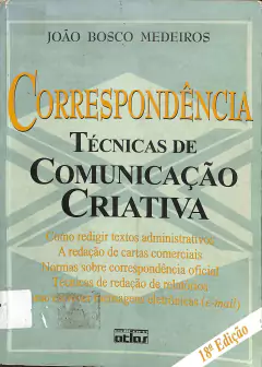 Livro CORRESPONDÊNCIA 18ª Edição de João Bosco Medeiros