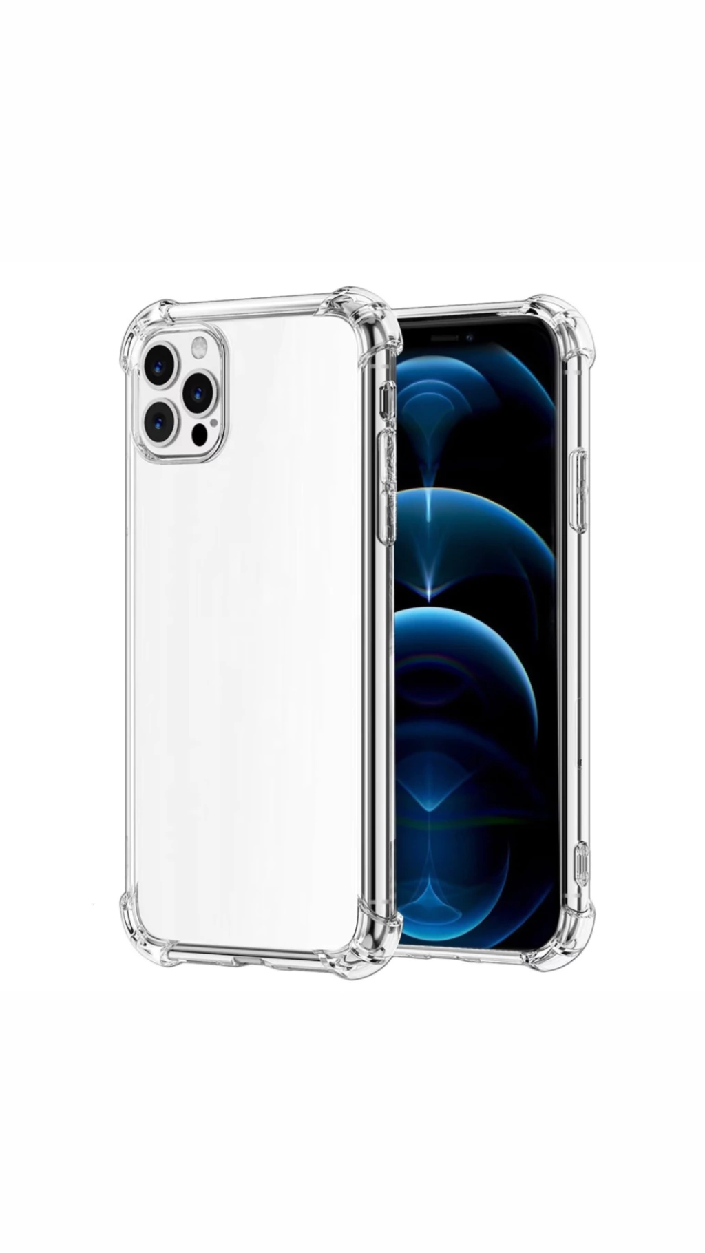 Funda Transparente Esquinas Reforzadas Iph 12 Pro Max