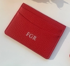 TARJETERO ROJO PERSONALIZADO