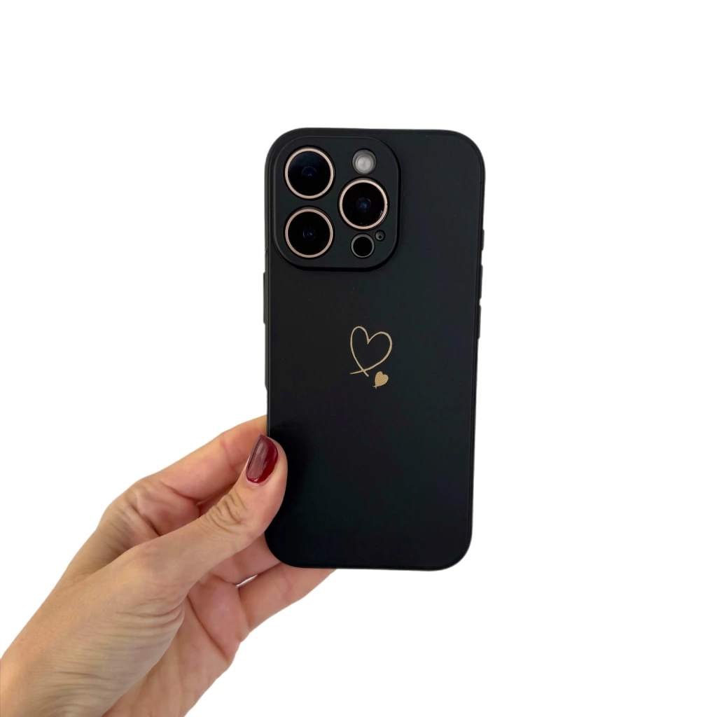 Funda Black Corazón dúo
