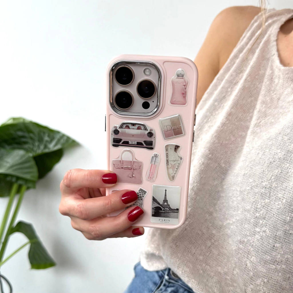 Funda PARIS STICKERS 3D ROSA