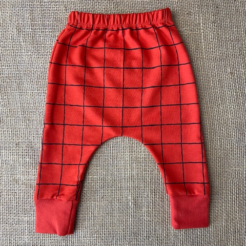 Calça Saruel Xadrez Laranja Telha