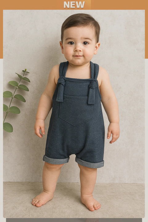 Jardineira Curta com Bolso Jeans - comprar online