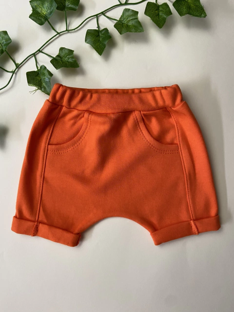 Shorts Laranja Bolsinho
