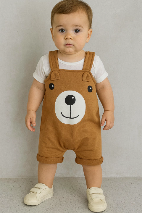 Jardineira Curta urso - comprar online