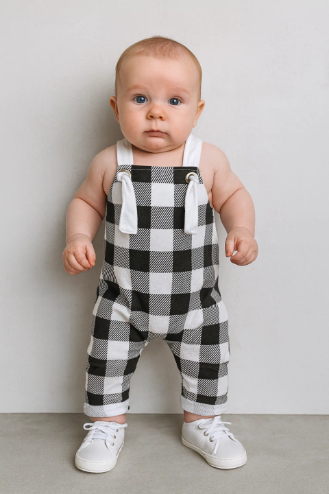 Jardineira Longa Xadrez - comprar online