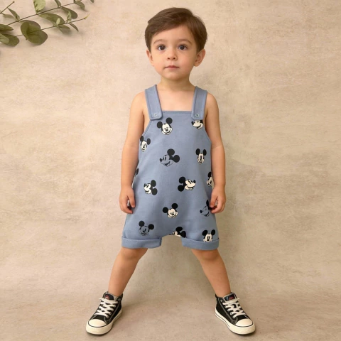 Jardineira Azul Céu - Mickey - comprar online