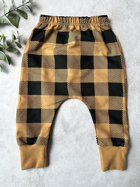 Calça Moletom Xadrez - Doce de Leite - comprar online