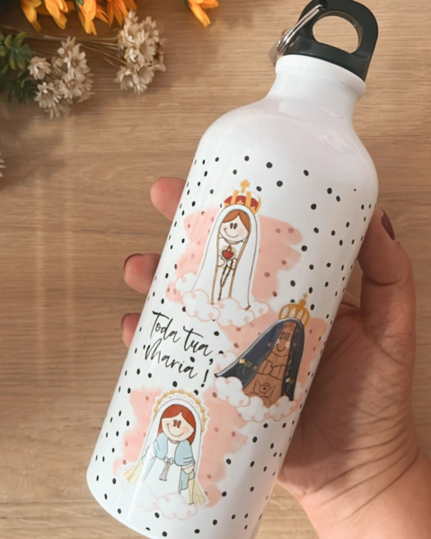 Garrafinha religiosa personalizada - TODA TUA, MARIA