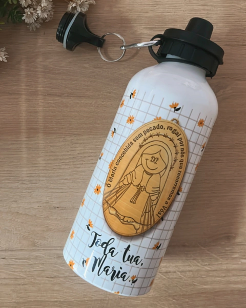 Garrafinha religiosa personalizada - MEDALHA MILAGROSA