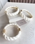Bracelete torcido resinado branco off-white