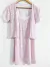 CONJUNTO MATERNAL HEARTS ROSA / CAMISON + BATA CORTA