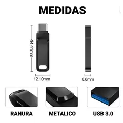 Pen Drive Dual 64GB 3.0 - Atlantic Trade