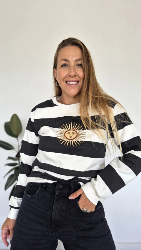 Buzo Friza Rayado Sol de Mayo