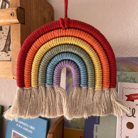 Arcoiris Colgante Macramé Habitacion Bebe Recién Nacido Deco