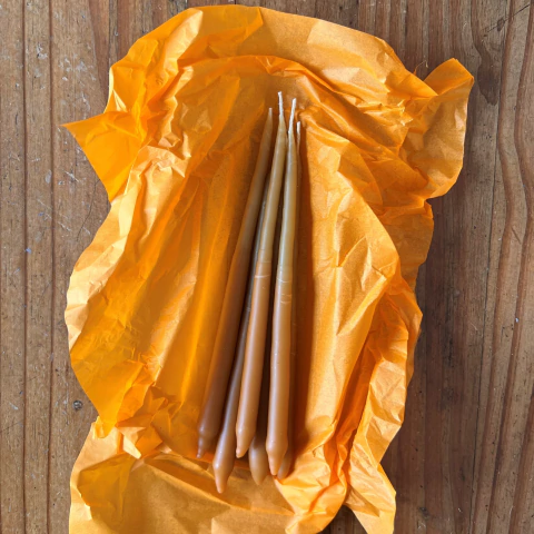 Velas de cera de abejas 2 colores combinadas