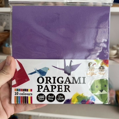 Papel para Origami liso x 100 hojas - comprar online