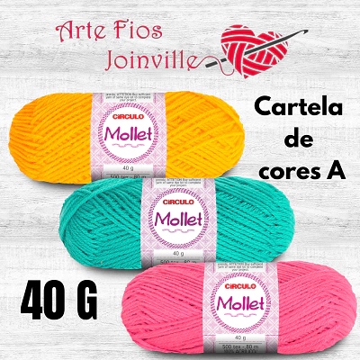 Lã Mollet Circulo 40g Cartela A