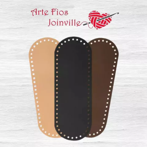 Base de Bolsa Couro Sintético Oval Circulo 28cm