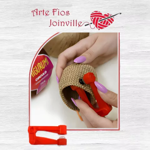 Aplicador de Olhos e Focinhos para Amigurumi Círculo