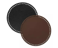 Base de Bolsa Couro Sintético Redonda Circulo 20cm - Arte Fios Joinville