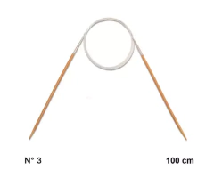 Agulha Circular de Tricô Bambu Circulo 100cm - comprar online