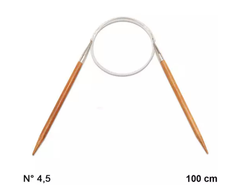 Agulha Circular de Tricô Bambu Circulo 100cm - loja online