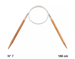 Agulha Circular de Tricô Bambu Circulo 100cm - comprar online