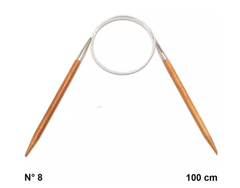 Agulha Circular de Tricô Bambu Circulo 100cm na internet