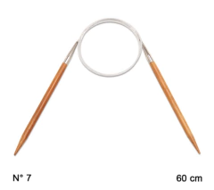 Agulha Circular de Tricô Bambu Circulo 60cm - comprar online