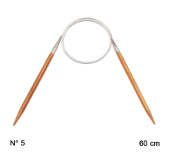 Imagem do Agulha Circular de Tricô Bambu Circulo 60cm