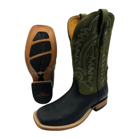 Bota Goyazes Couro 253004 Preto/Folha - comprar online