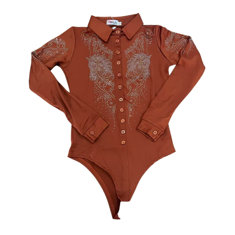 Body Infantil Fem Apache Strass Horse One Marrom - comprar online