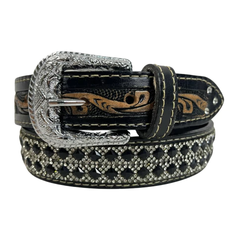 Cinto Infantil Brilho Preto/Preta e Preto - comprar online