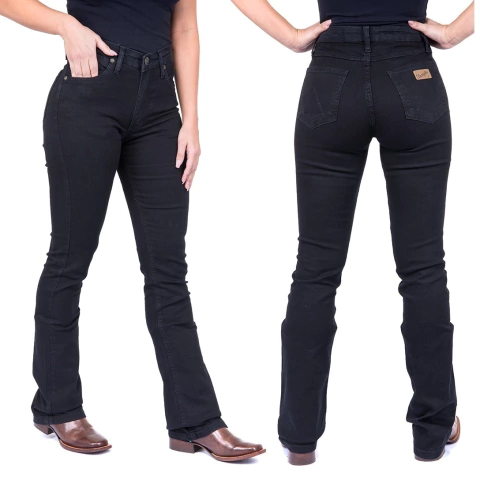 Calça Fem Wrangler Boot Cut 19MX2BK Preta
