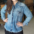 Camisa Fem Laidol M/L Jeans Cruz Strass