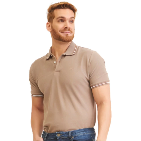 Polo Masc Lee Piquet 4394L Caqui - comprar online