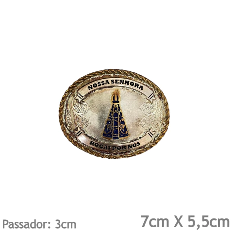 Fivela Master Infantil M0298 Nossa Sra Aparecida Prata