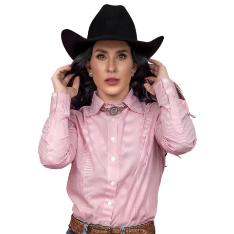 Camisa Fem Miss Country 2062 Live Listrada Goiaba - comprar online