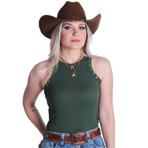 Regata Fem Republica Caipira 3145 Canelada Musgo - comprar online