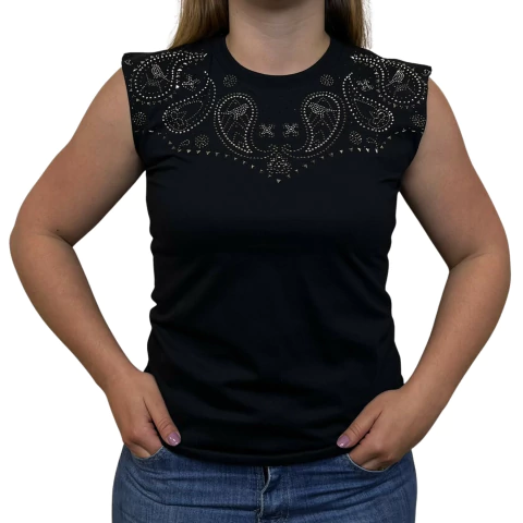 Regata Fem Republica Caipira 3667 Cashmiere Preta - comprar online