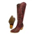 Bota Vimar Bico Fino Cano Alto 10243 Fossil Red