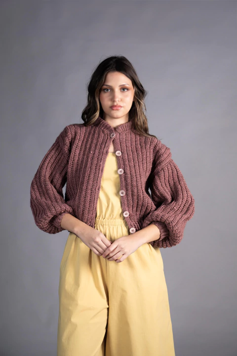 EL SACO ACANALADO *rosado* - tienda online