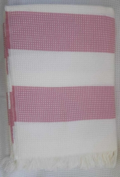 Manta Pie De Cama Nordico Decoración Tejido Panal rayado - tienda online