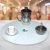 Centro de Mesa Vidro Decorativo Clean Branco Fosco 45cm